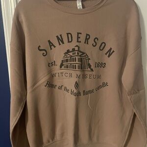 Woman’s Bella Canvas Sanderson Witch Museum Brown Crewneck Sweater